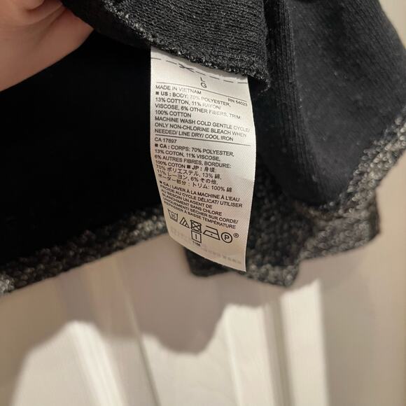 Banana Republic Women’s Black & Gray Marled Waterfall Cardigan/Jacket Size L - Picture 6 of 8